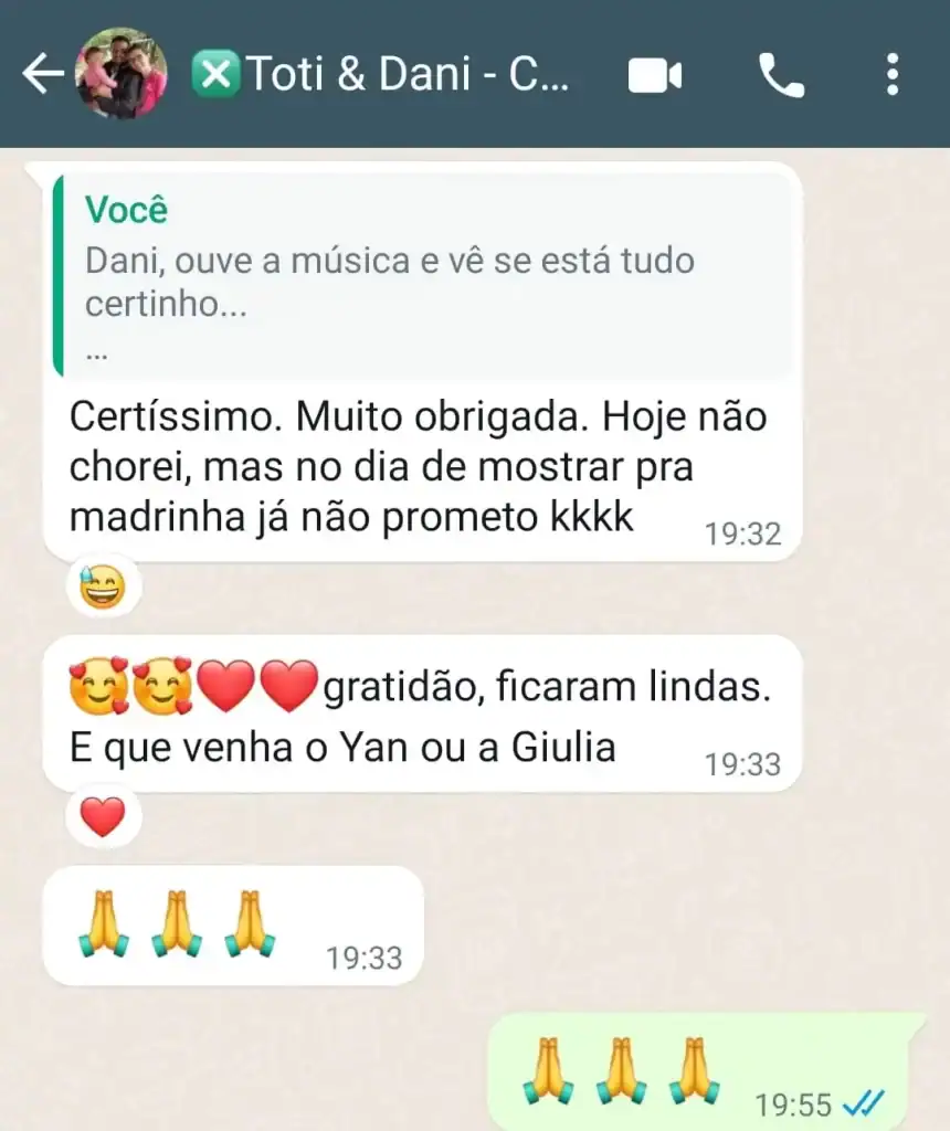 Musica para Cha Revelação Personalizada - Depoimentos 2